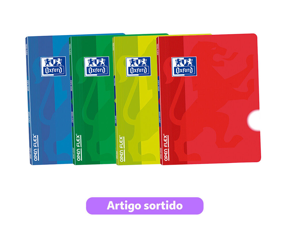 CADERNO AGRAFADO OXFORD LISO A5 48 FOLHAS CORES SORTIDAS image number 0