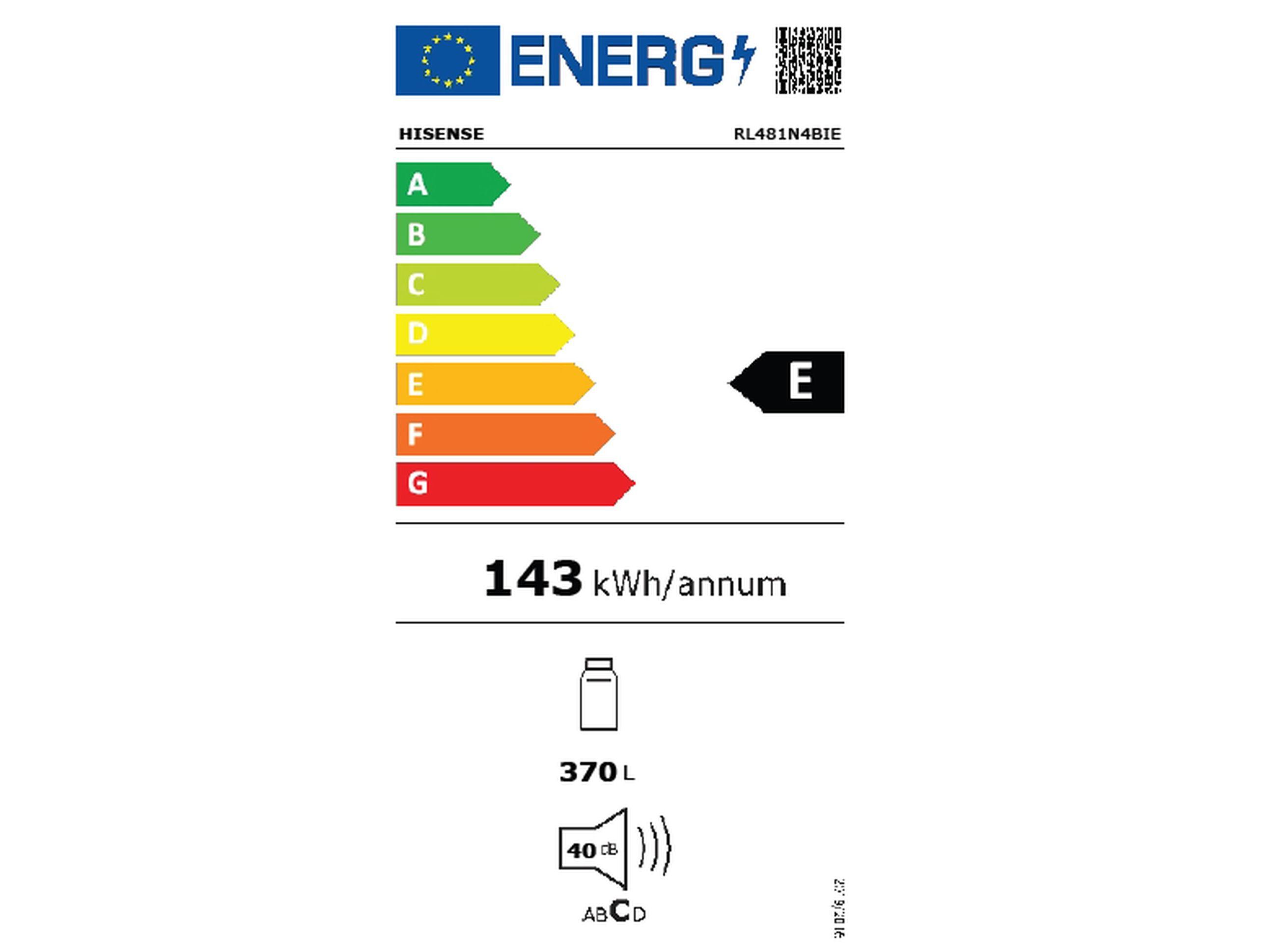 FRIGOR&Iacute;FICO 1 PORTA HISENSE RL481N4BIE NO FROST INOX E 370L image number 4