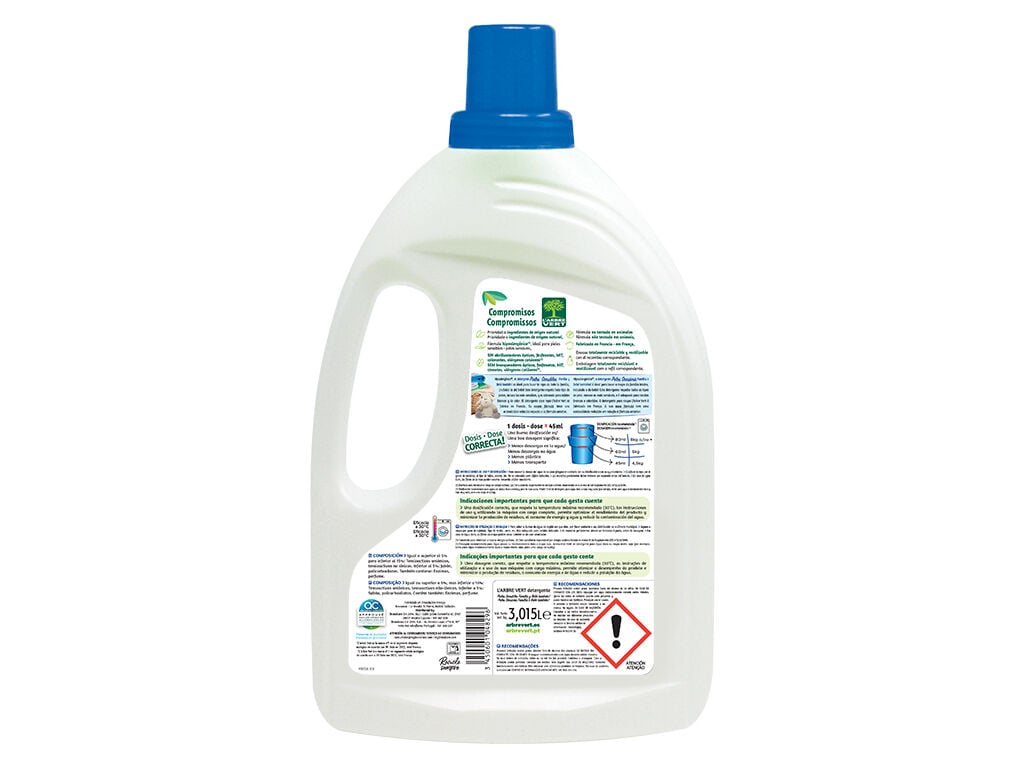 DETERGENTE ROUPA M&Aacute;QUINA LIQUIDO L'ARBRE VERT SENSITIVE 67D image number 1