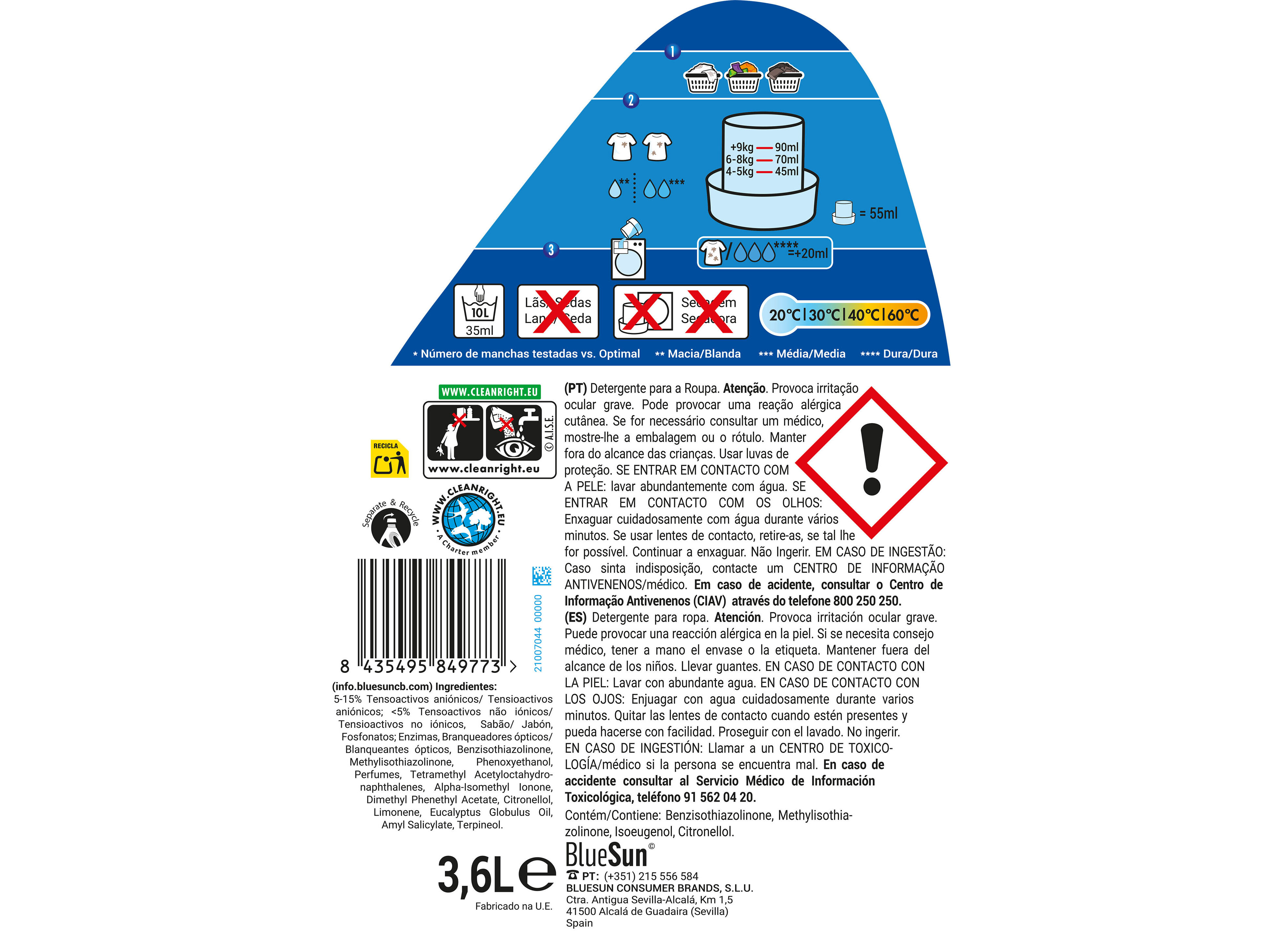 DETERGENTE M&Atilde;QUINA ROUPA L&Atilde;QUIDO A+ OXI CLEAN 80D image number 1