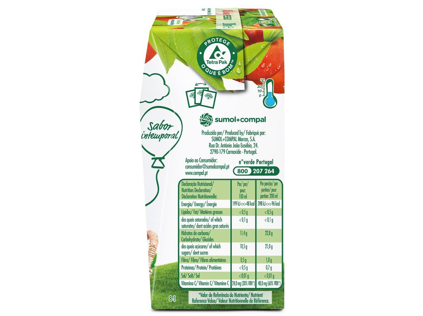 N&Eacute;CTAR COMPAL CL&Aacute;SSICO PESSEGO 3X0.20L image number 1