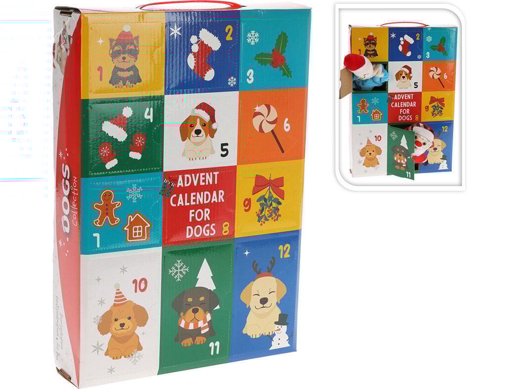 CALEND&Aacute;RIO ADVENTO DOGS COLLECTION BRINQUEDOS C&Atilde;O 12UN