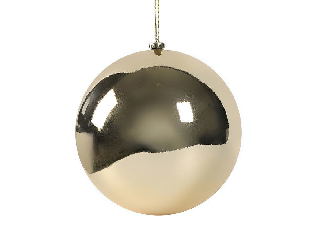 BOLA NATAL ACTUEL PL&Aacute;STICO DOURADO 25CM