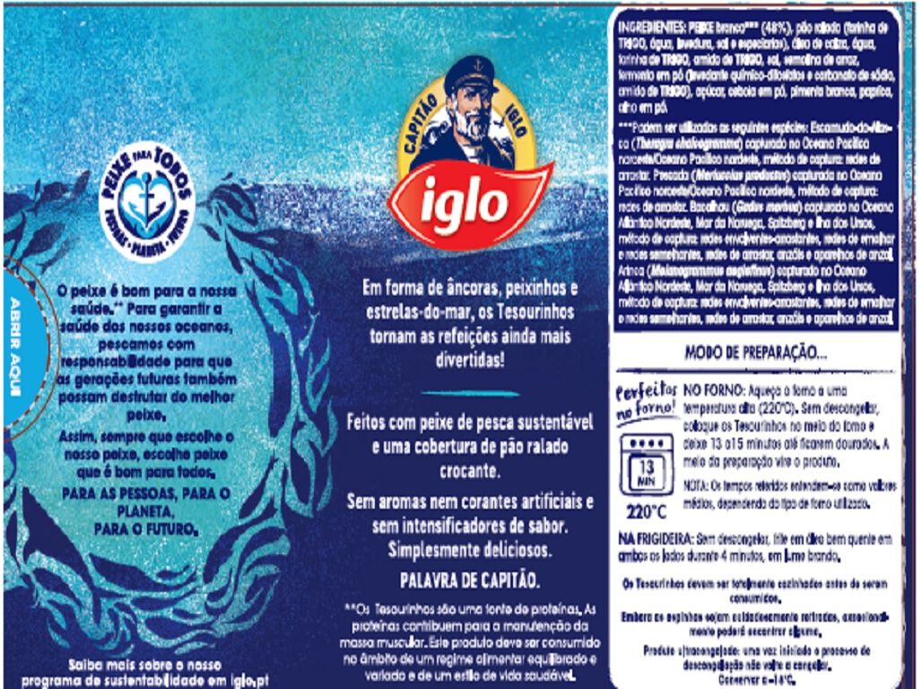 TESOURINHOS DE PEIXE IGLO (10 UNID) 300G image number 1