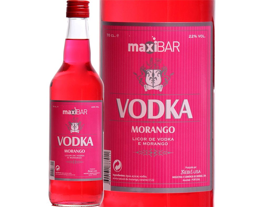 LICOR MAXIBAR VODKA MORANGO 0.70L image number 0