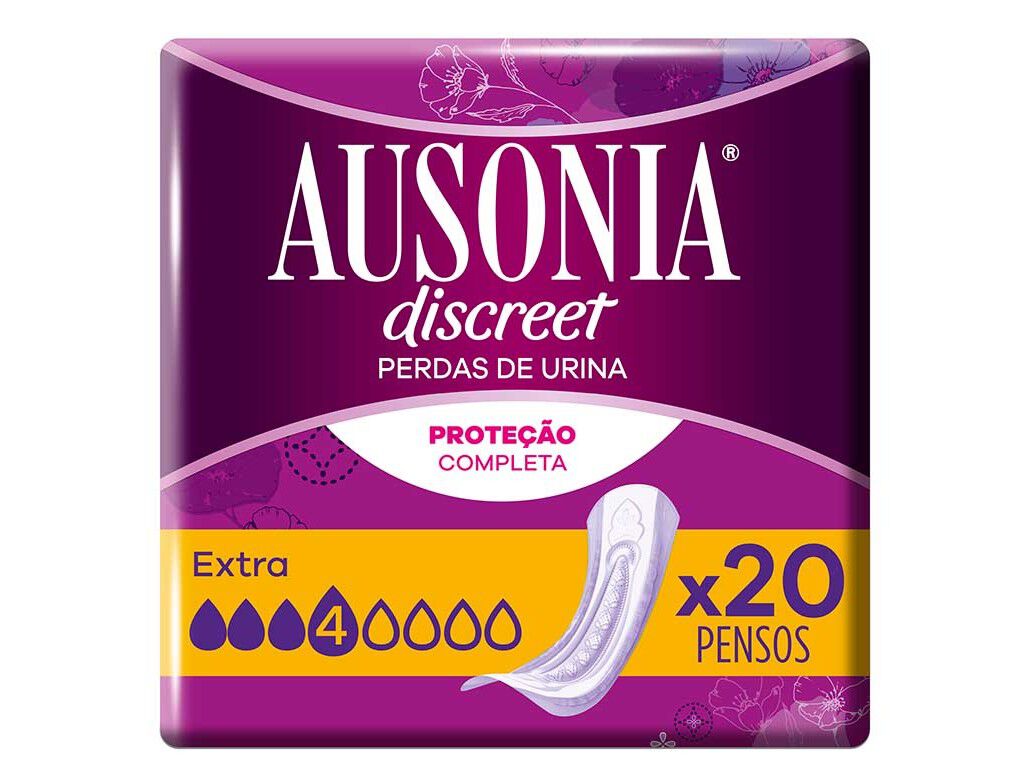 PENSOS INCONTIN&Ecirc;NCIA EXTRA AUSONIA DISCREET 20 UN