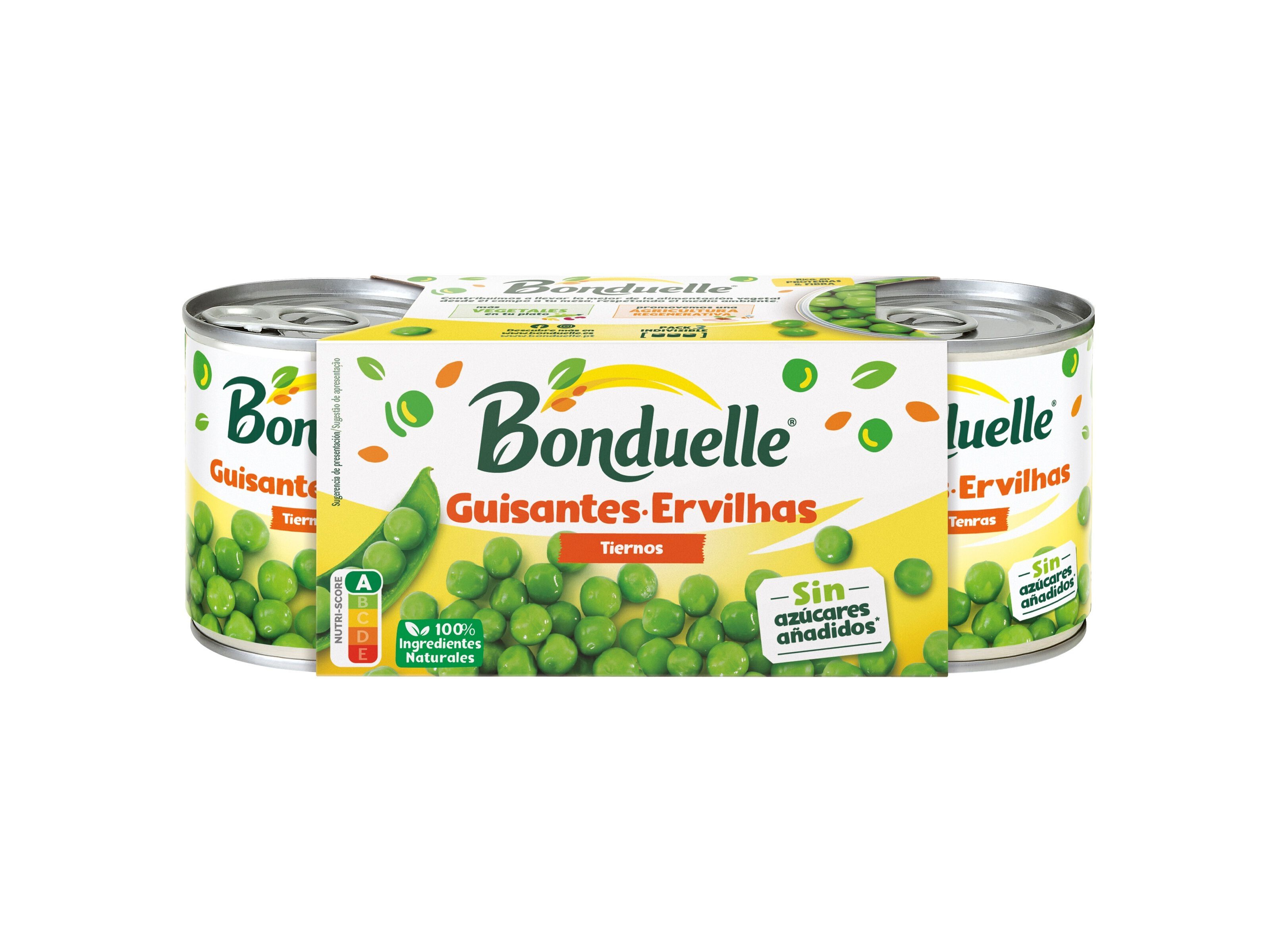 ERVILHAS BONDUELLE SEM ADI&Ccedil;&Atilde;O DE A&Ccedil;UCAR 3X200(140)G