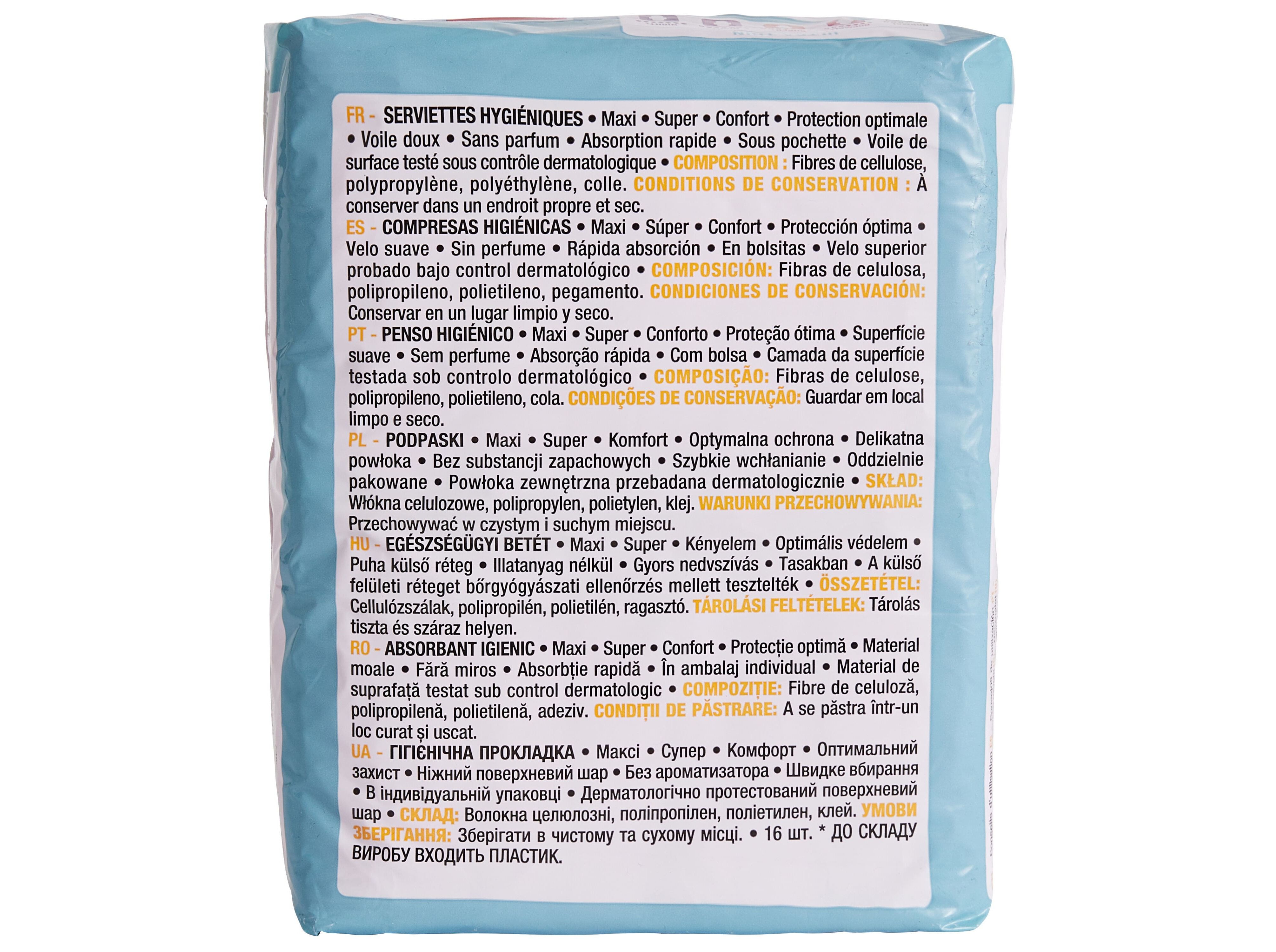 PENSOS HIGI&Eacute;NICOS AUCHAN MAXI SUPER SEM ABAS BOLSA 16UN image number 2