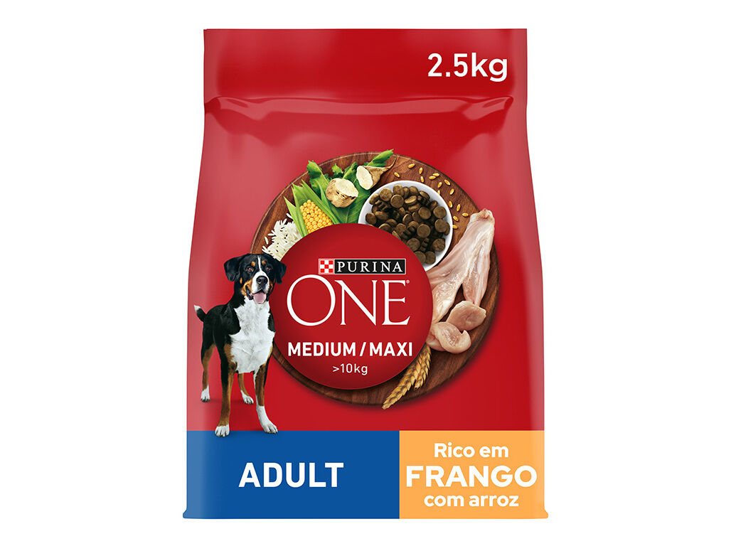 RA&Ccedil;&Atilde;O PARA C&Atilde;O PURINA ONE ADULTO COM FRANGO 2.5KG image number 0