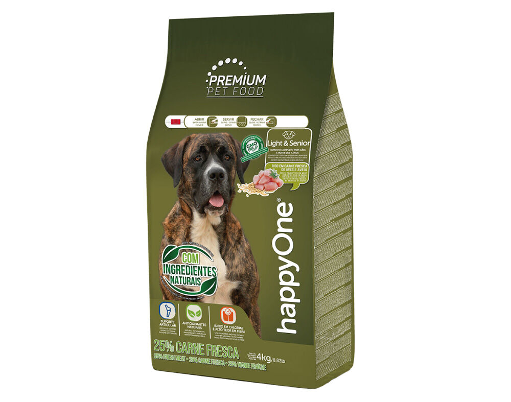 RA&Ccedil;&Atilde;O PARA C&Atilde;O HAPPYONE PREMIUM LIGHT&SENIOR 4KG