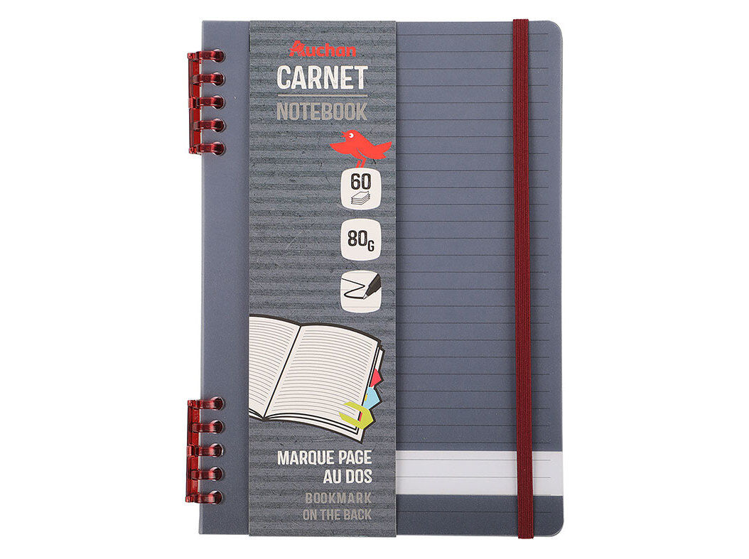 CADERNO ESPIRAL AUCHAN LINHAS 60 FOLHAS image number 0