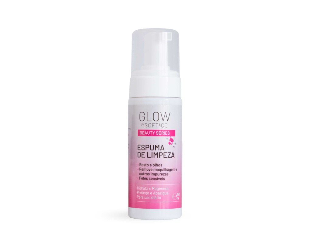 ESPUMA LIMPEZA GLOW BY SOFT&CO ROSTO E OLHOS 150ML image number 0