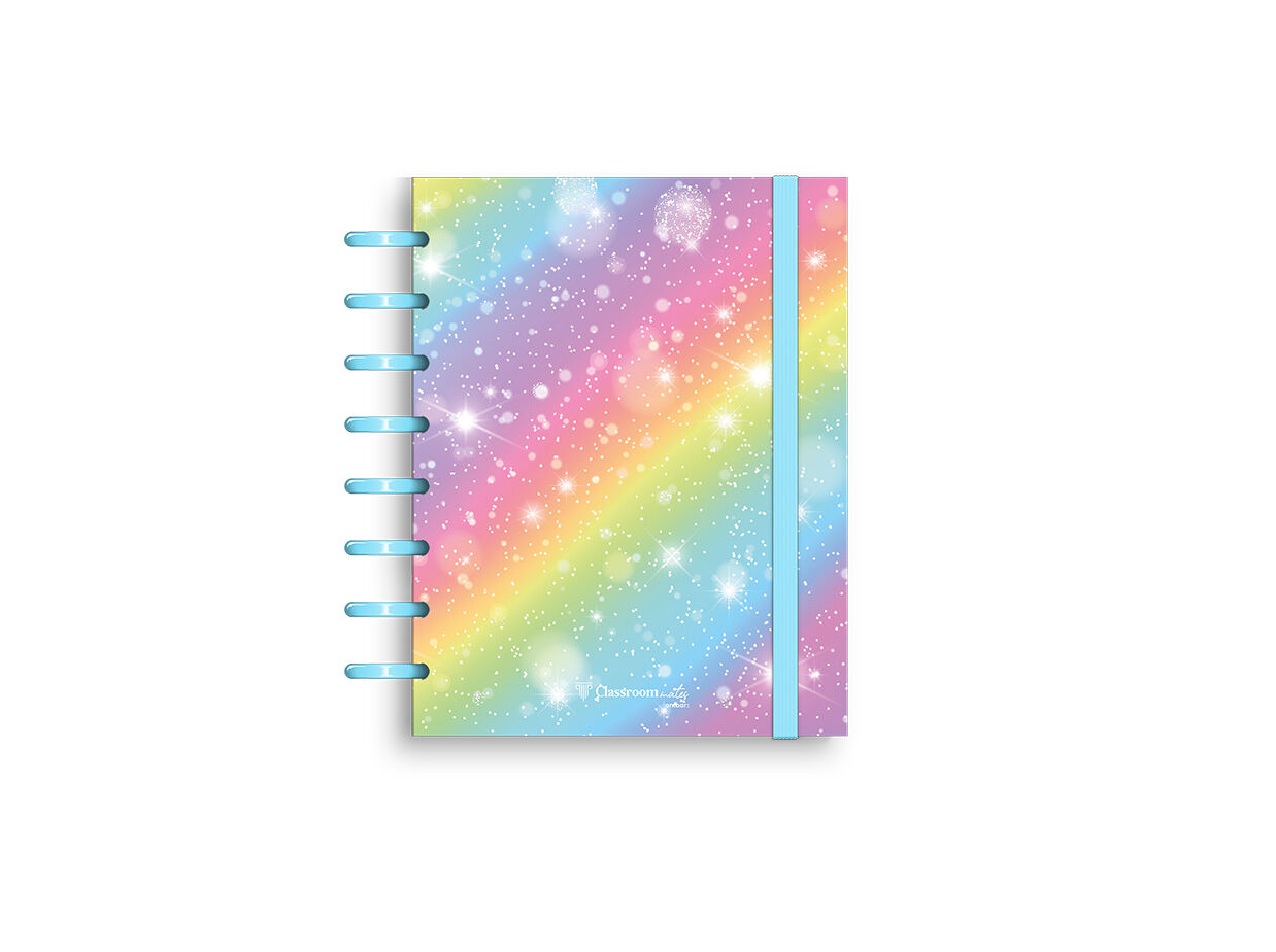 CADERNO A5 ECOSMART AMBAR PAUTADO RAINBOW 100 FOLHAS