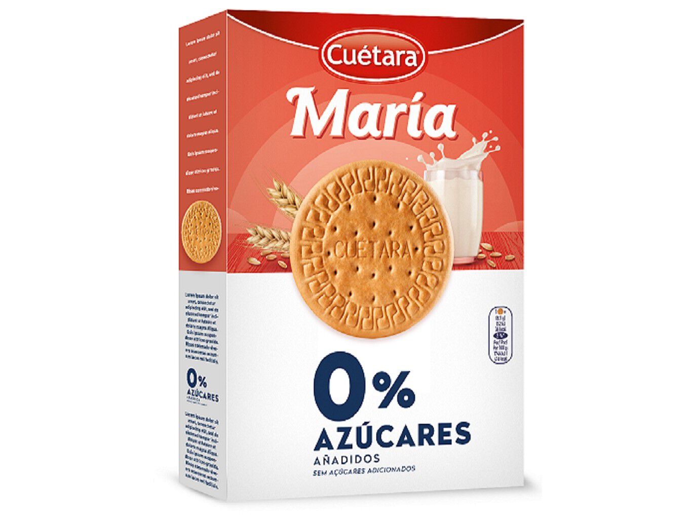 BOLACHA MARIA CU&Eacute;TARA 0% A&Ccedil;UCAR 400G image number 0