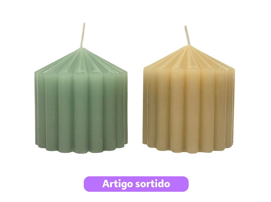 VELA PILAR ACTUEL &Oslash;7X7CM CORES SORTIDAS