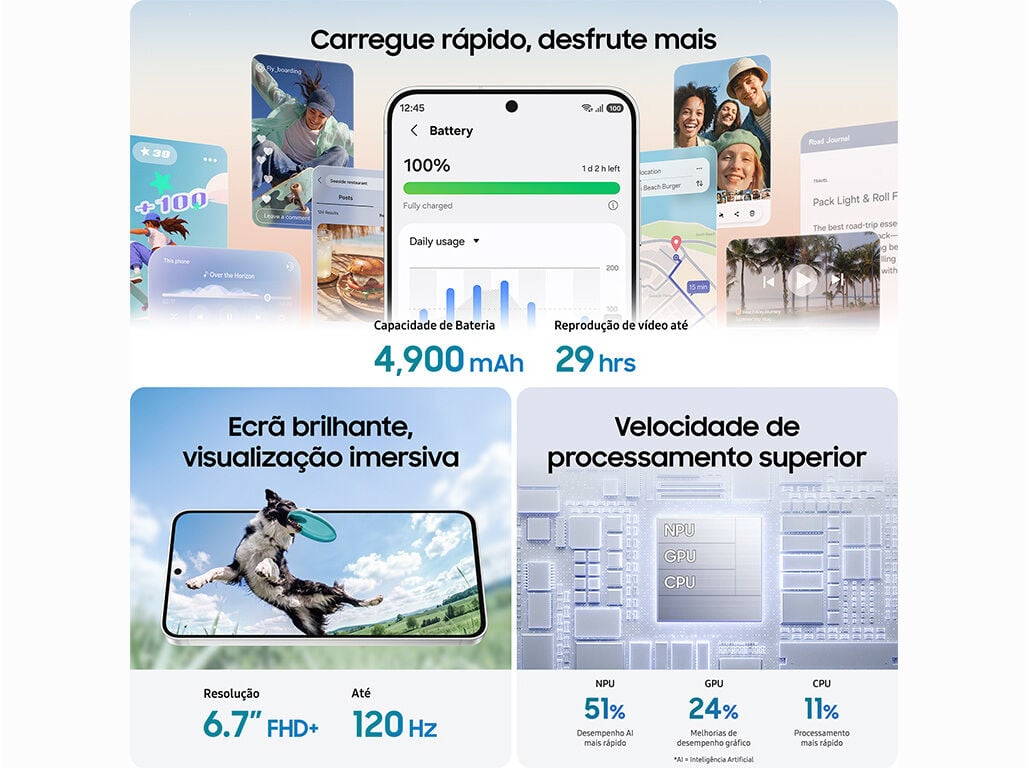 SMARTPHONE SAMSUNG GALAXY S26 FE 8/128GB AZUL ESCURO image number 4