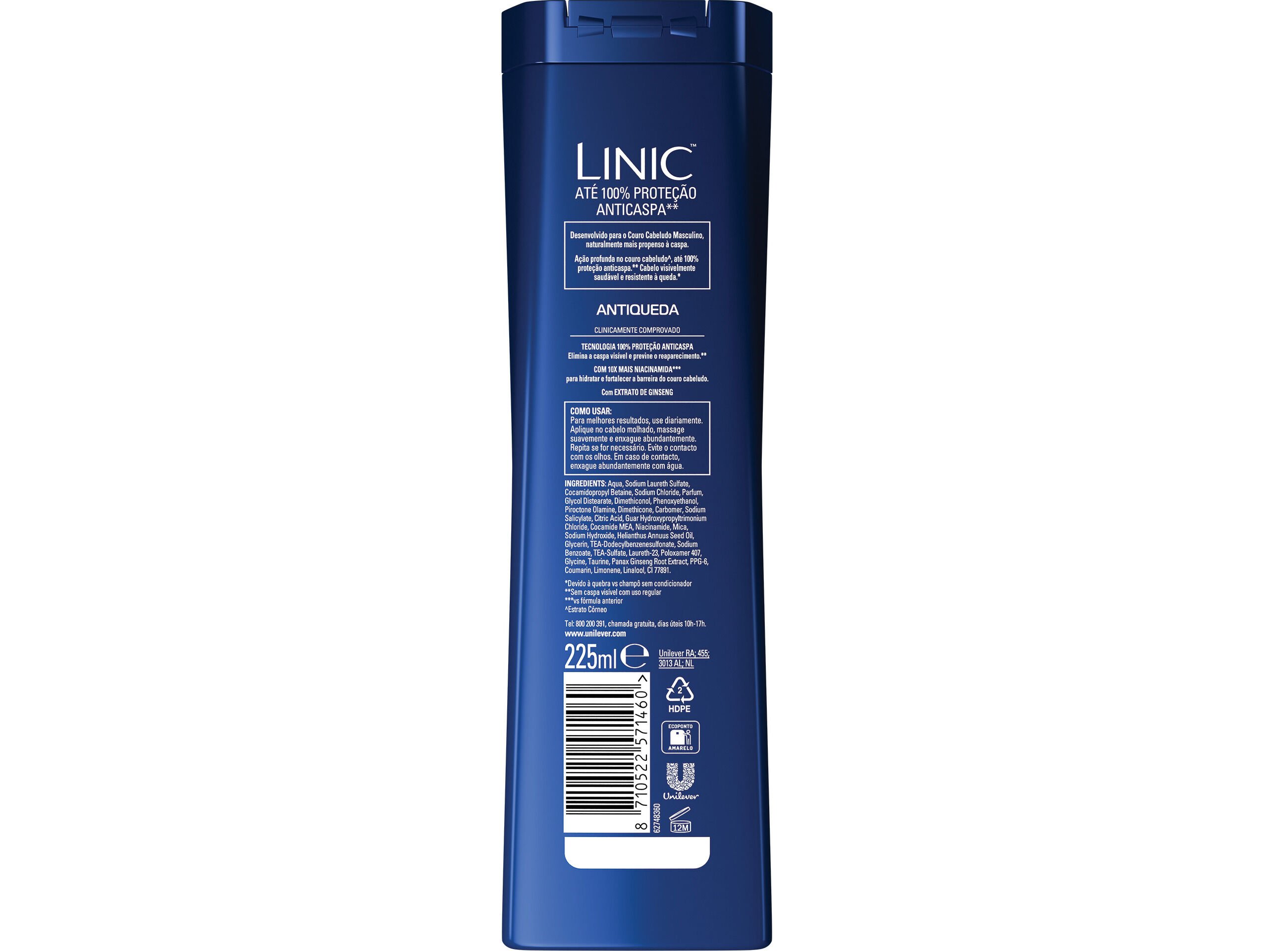 CHAMP&Ocirc; LINIC ANTI-CASPA MEN ANTI-QUEDA 225ML image number 1