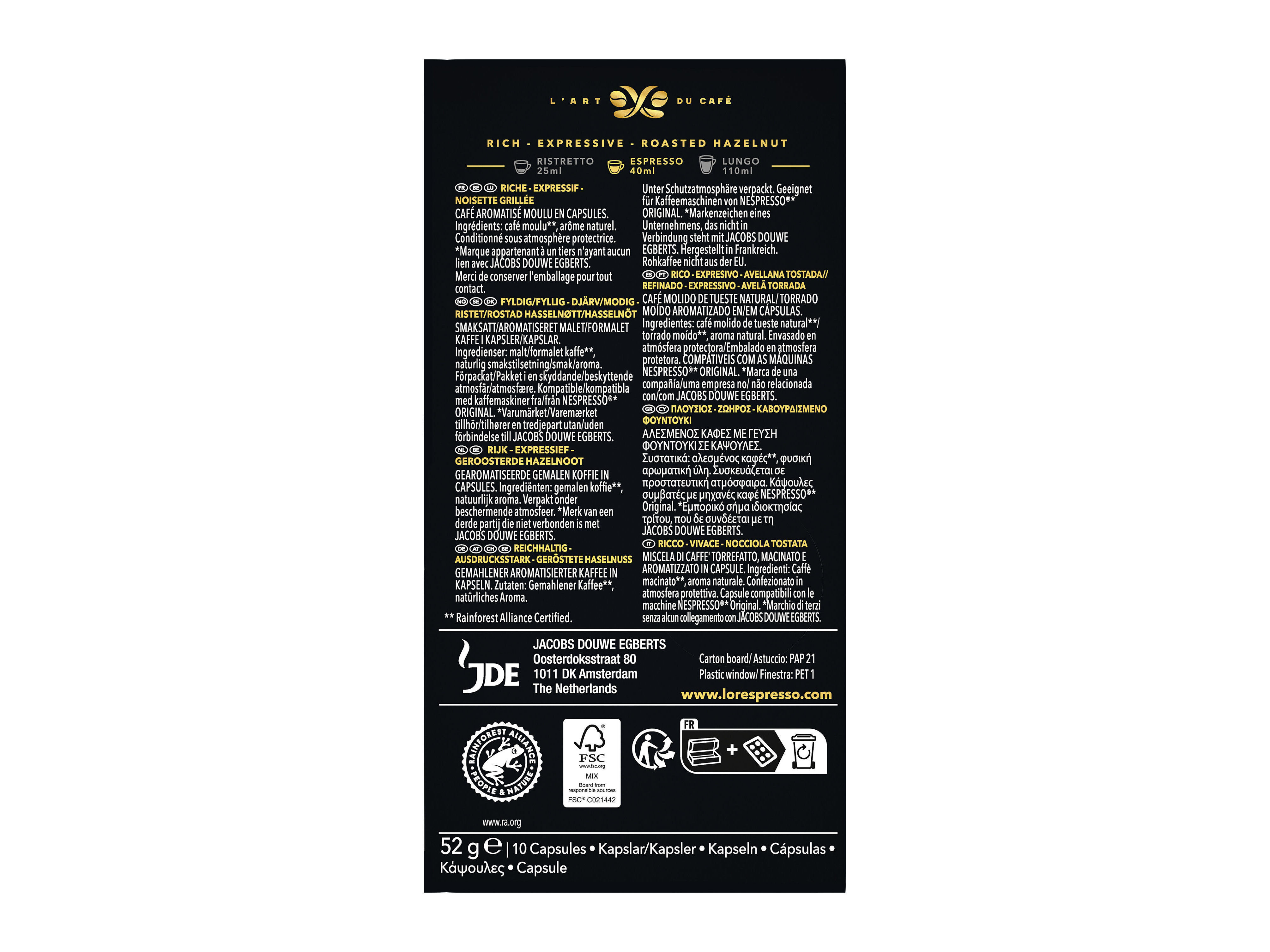 C&Aacute;PSULAS CAF&Eacute; L'OR AVEL&Atilde; 10 UN image number 1