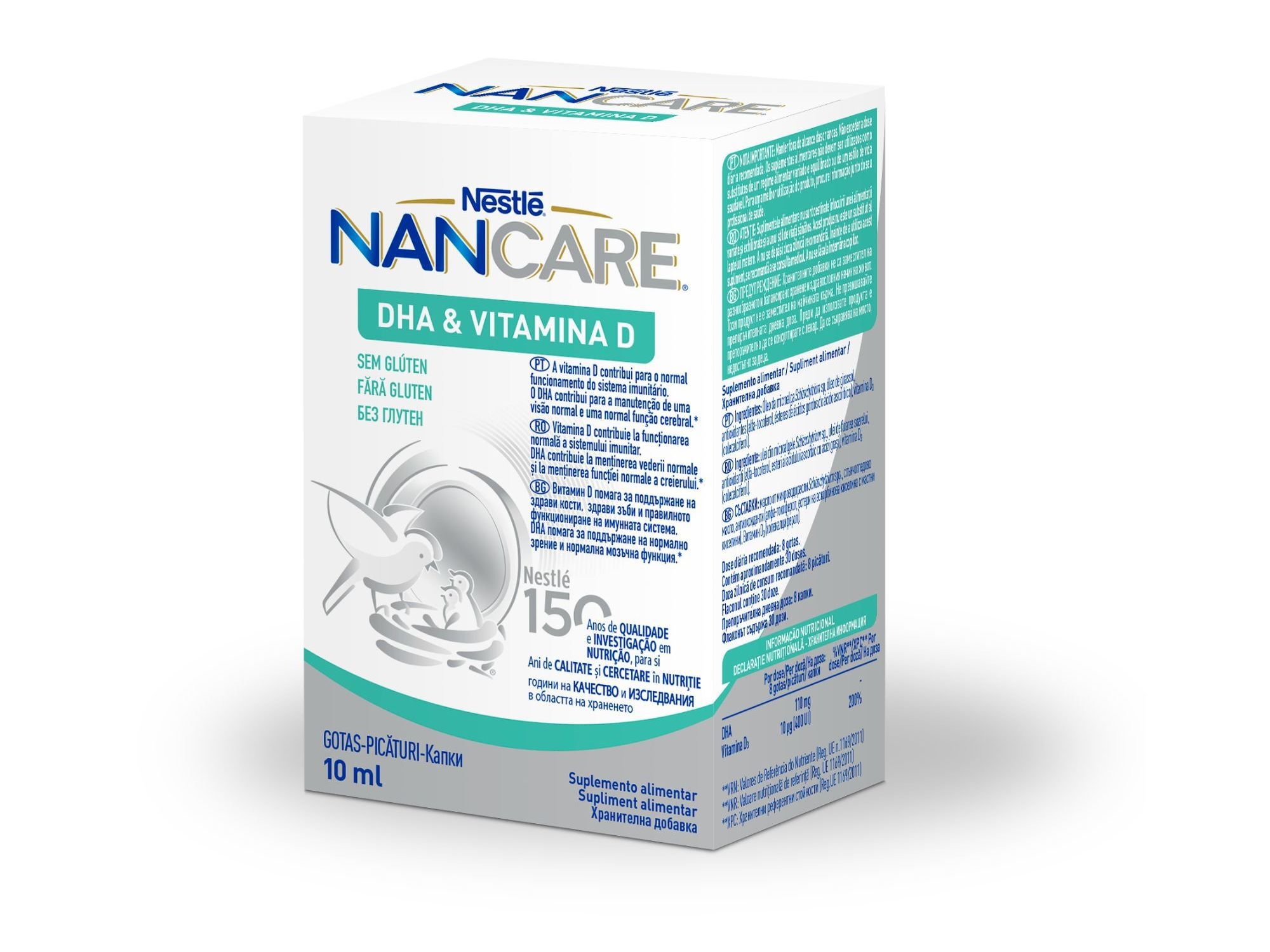 SUPLEMENTO NANCARE DHA VITAMINA D 10 ML image number 0