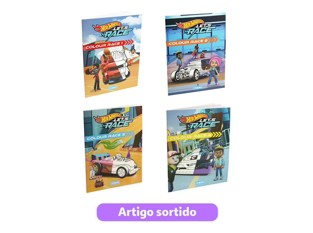 LIVRO HOT WHEELS EUROPRICE LETS RACE MODELOS SORTIDOS image number 0