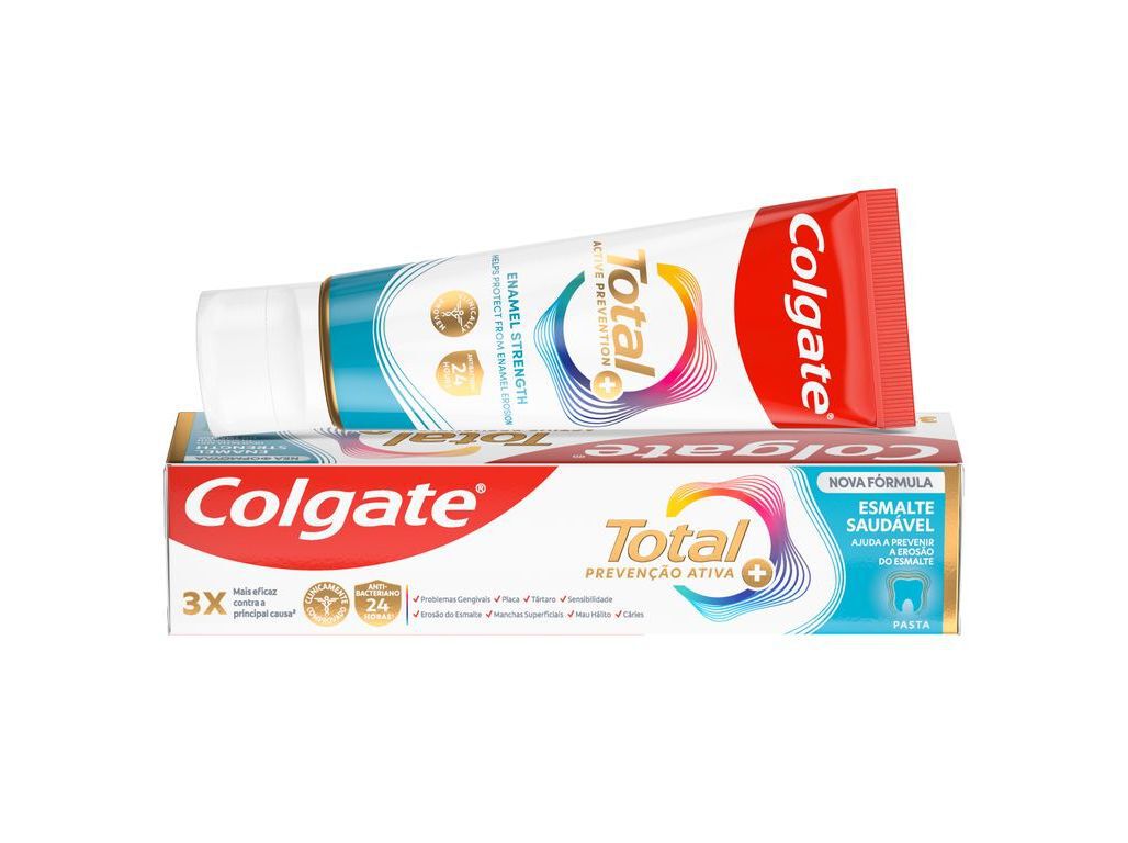 PASTA DE DENTES PROTE&Ccedil;&Atilde;O TOTAL AVAN&Ccedil;ADA ESMALTE SAUD&Aacute;VEL COLGATE 75ML