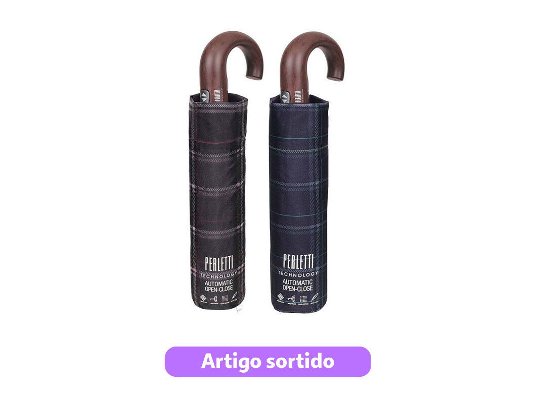 GUARDA-CHUVA HOMEM CURTO PERLETTI AUTOM&Aacute;TICO CORES SORTIDAS image number 0