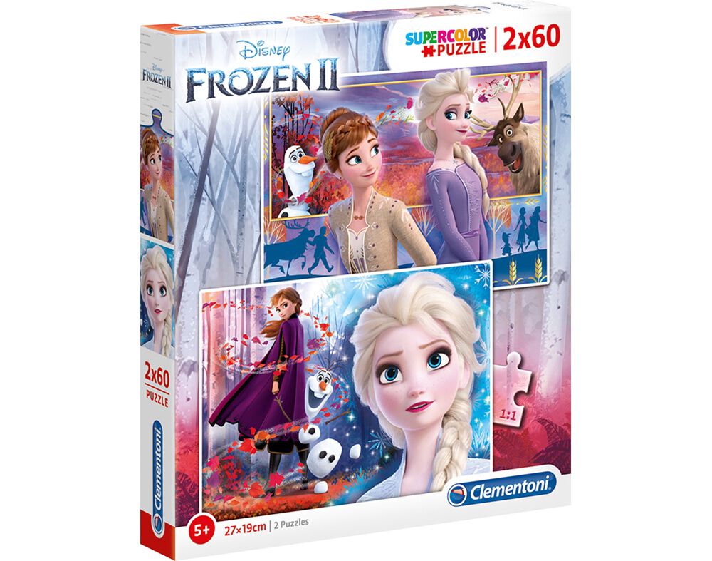 PUZZLE FROZEN CLEMENTONI 2X60 PE&Ccedil;AS