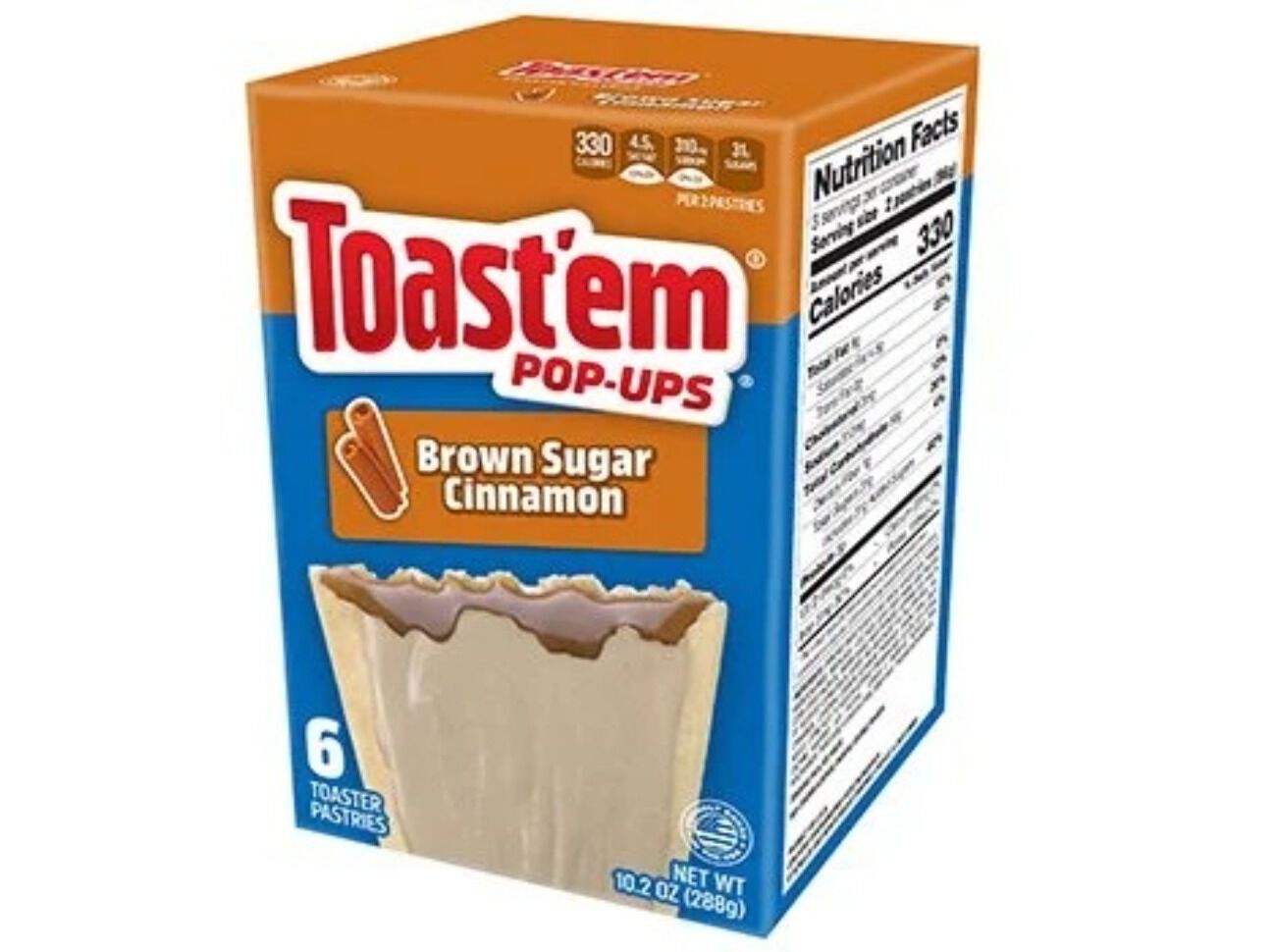 TARTES TOAST?EM A&Ccedil;UCAR MASCAVADO CANELA 288 GR (6UN)
