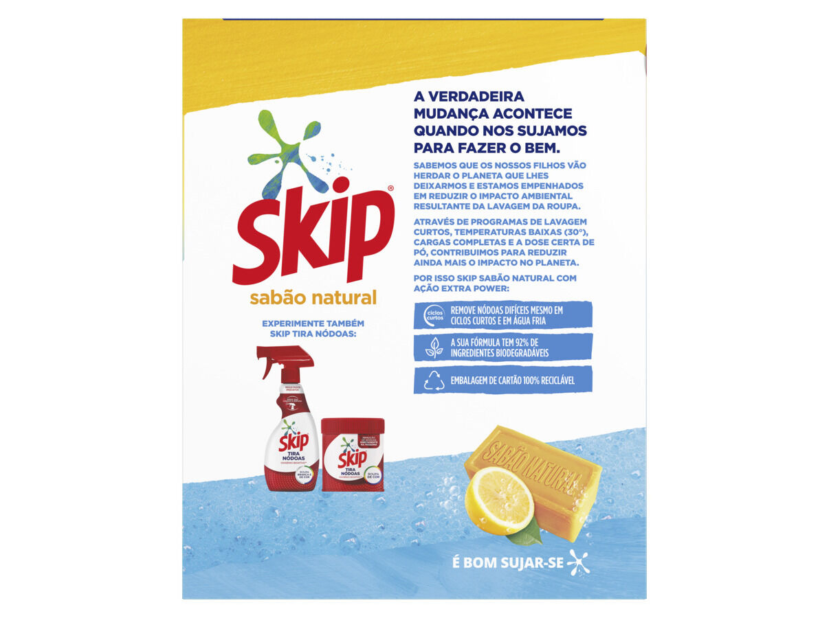 DETERGENTE ROUPA M&Aacute;QUINA P&Oacute; SKIP SAB&Atilde;O NATURAL 100D image number 1