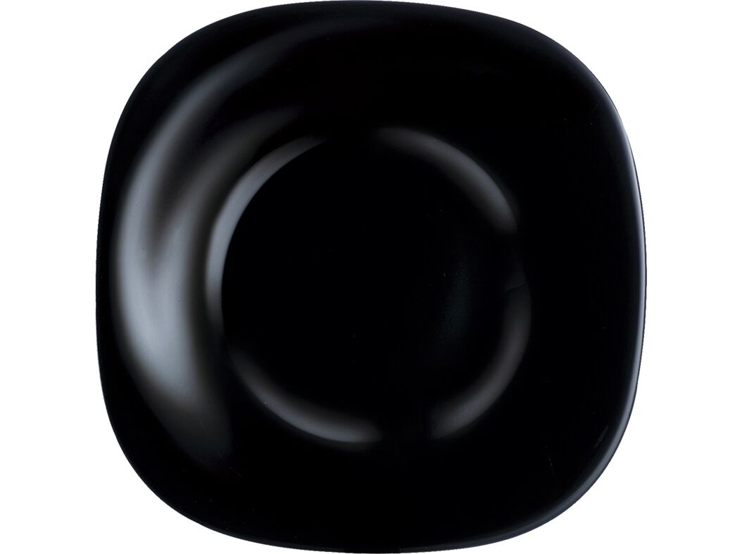 PRATO DE SOBREMESA CARINE LUMINARC PRETO VIDRO &Oslash;19CM