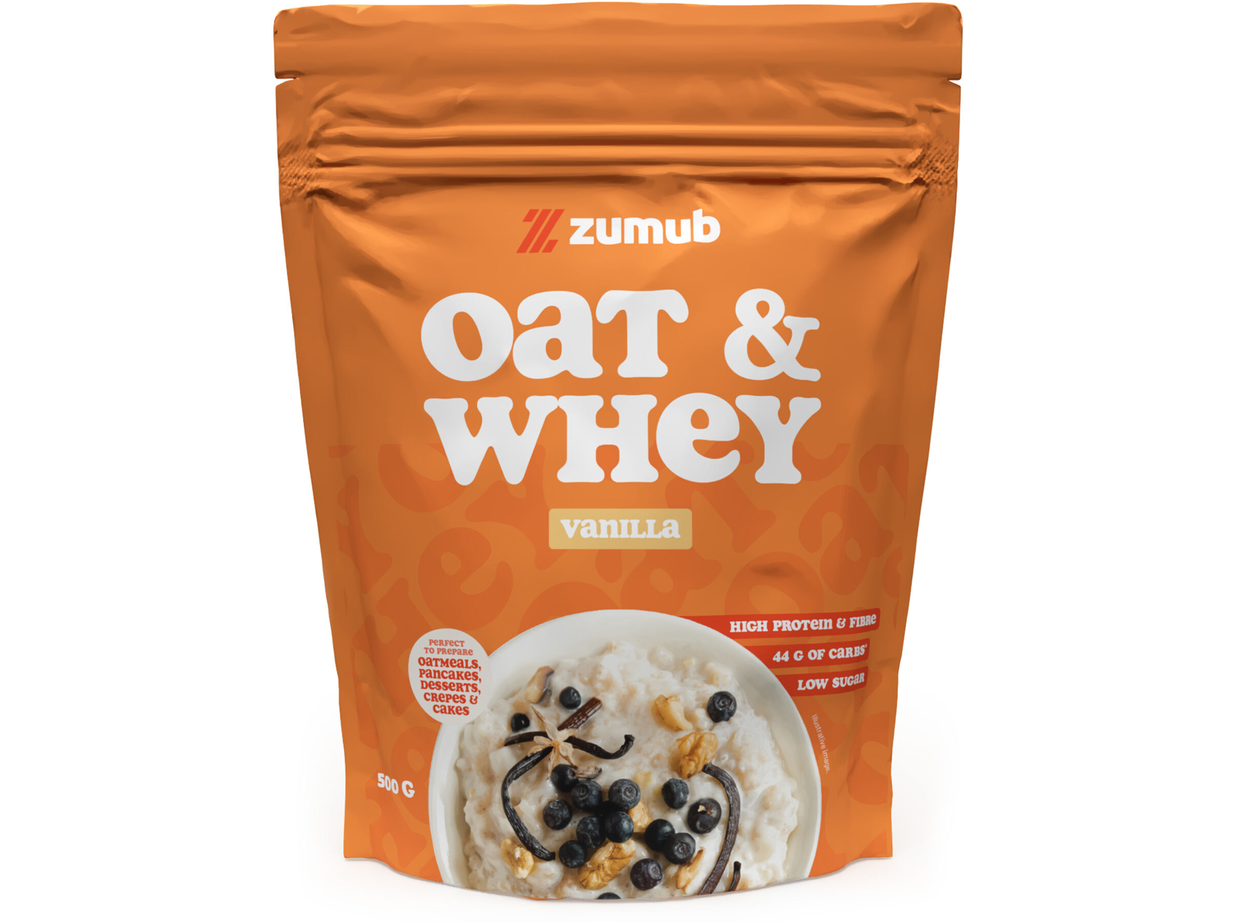 PROTEINA ZUMUB AVEIA & WHEY BAUNILHA 500 G image number 0