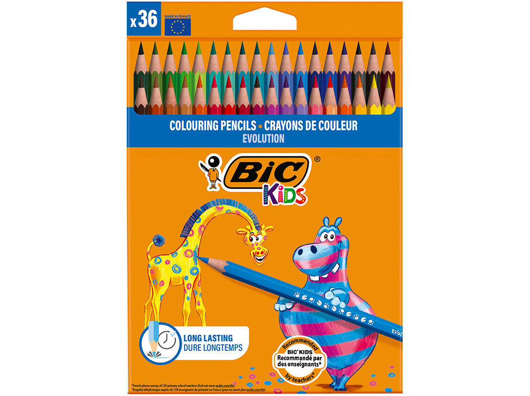 CONJUNTO DE L&Aacute;PIS DE COR BIC KIDS 36 UNIDADES