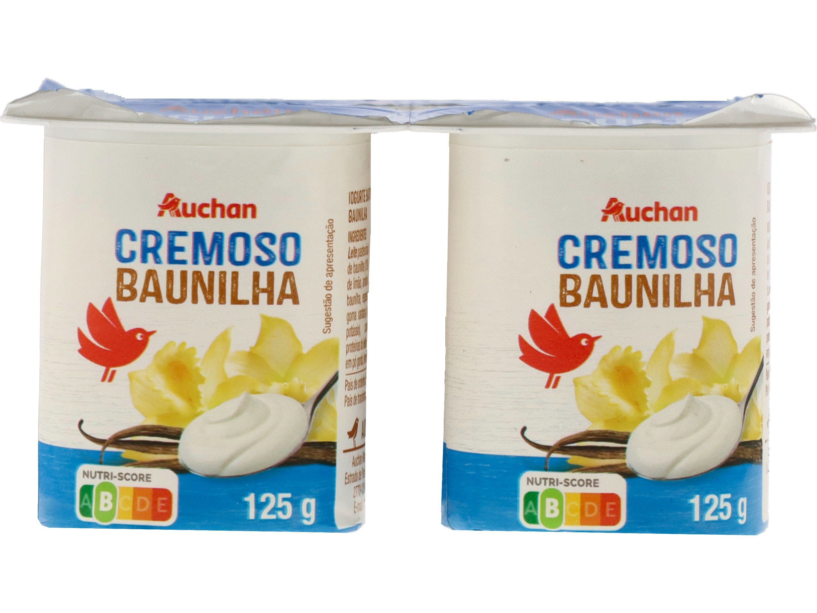 IOGURTE AUCHAN CREMOSO BAUNILHA 4X125G image number 0