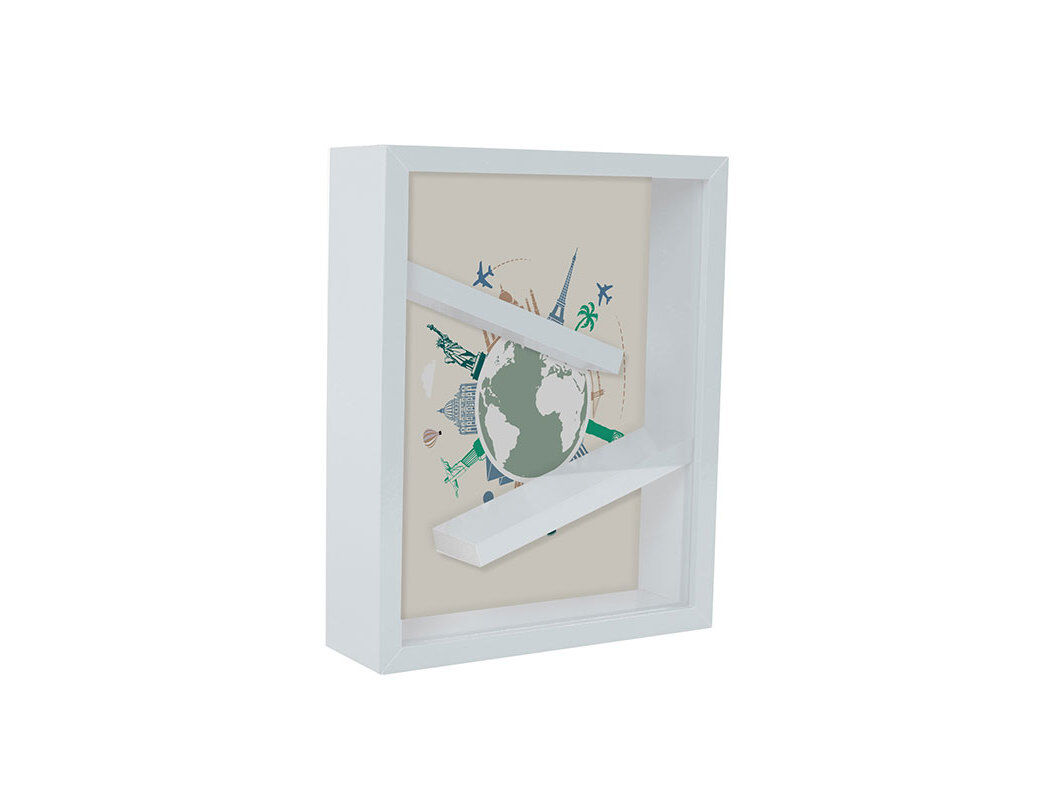 QUADRO DE VIAGENS ACTUEL BRANCO MDF / VIDRO 20X25CM image number 0