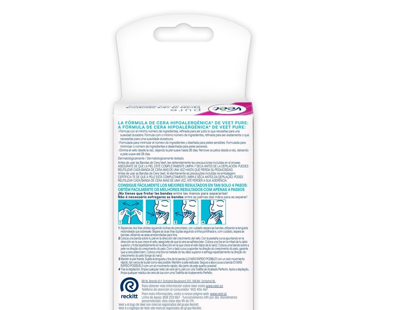 CERA FRIA FACIAL VEET PURE 16 BANDAS image number 1