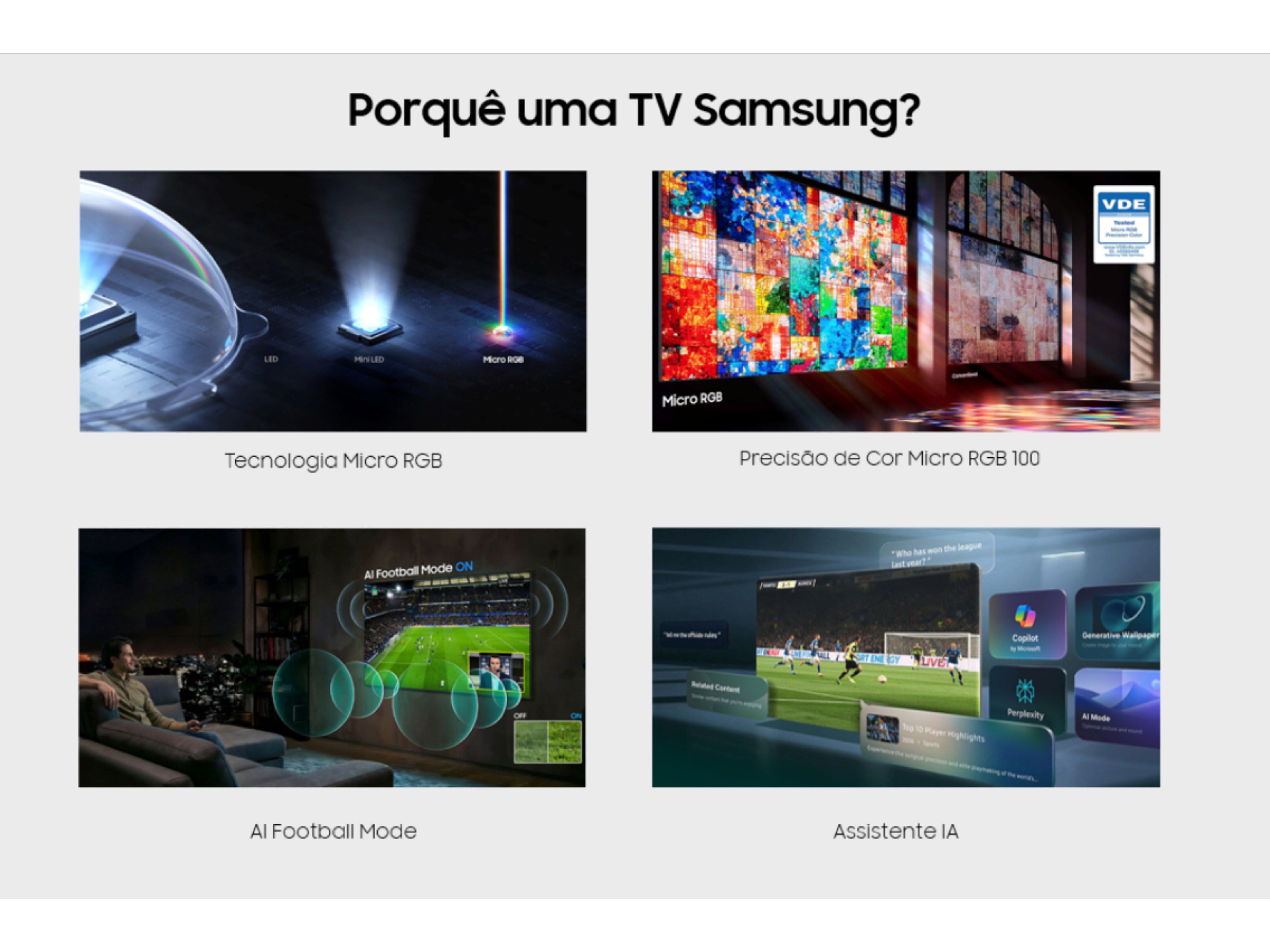 TV MICRO RGB SAMSUNG R85H (55" 144HZ 4K SMART TV 139CM) image number 3