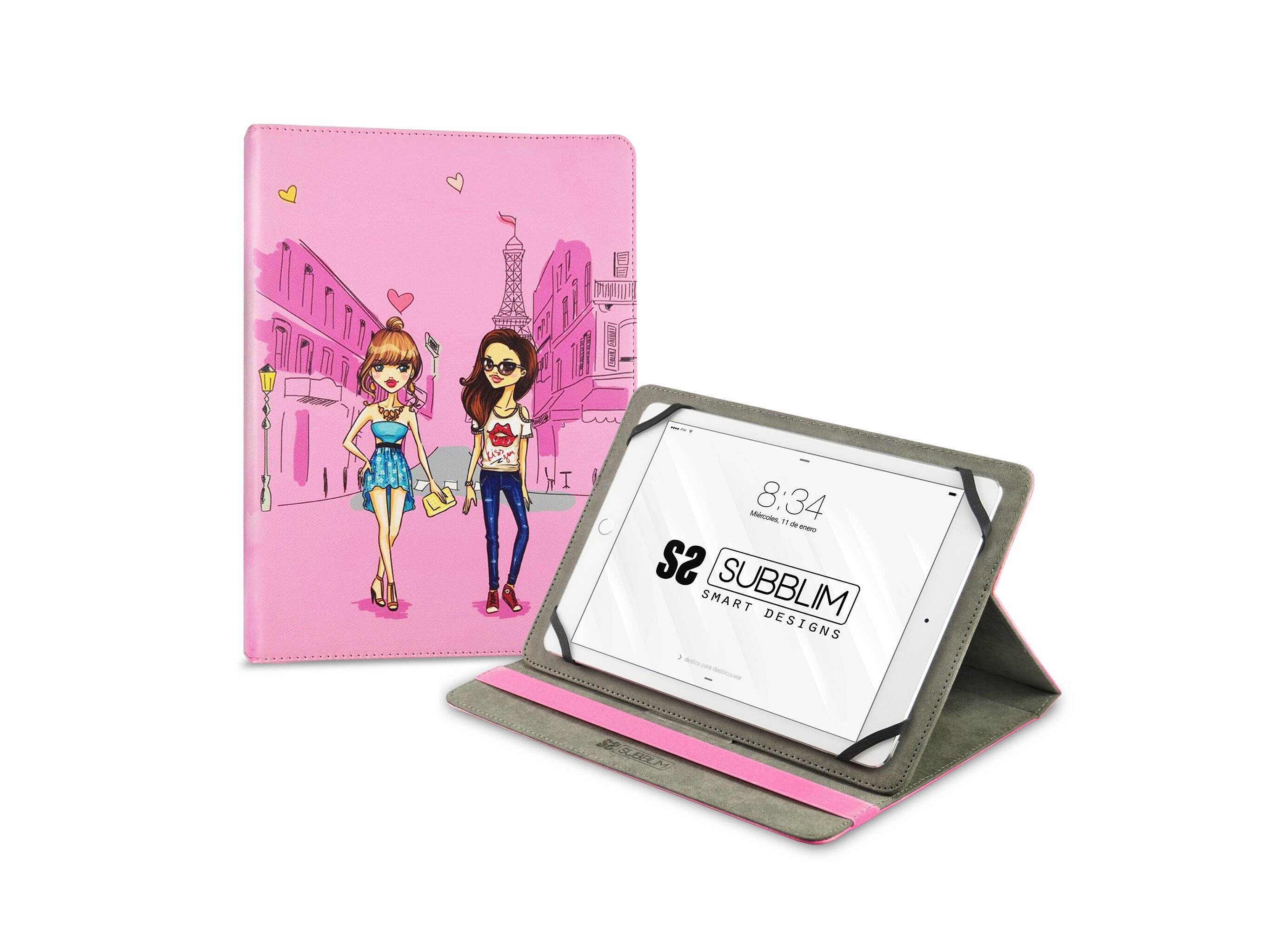 CAPA UNIVERSAL TABLET SUBBLIM AT&Eacute; 10.1" FASHION GIRLS image number 2
