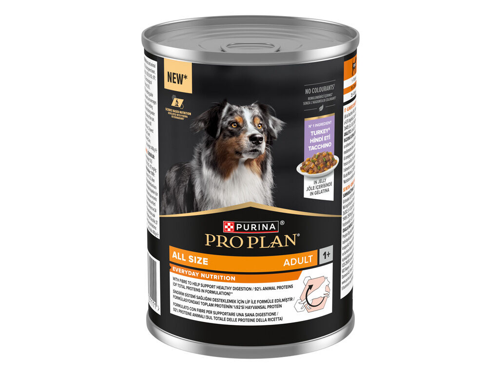 COMIDA H&Uacute;MIDA C&Atilde;O PRO PLAN ALL SIZE PERU 400G image number 1