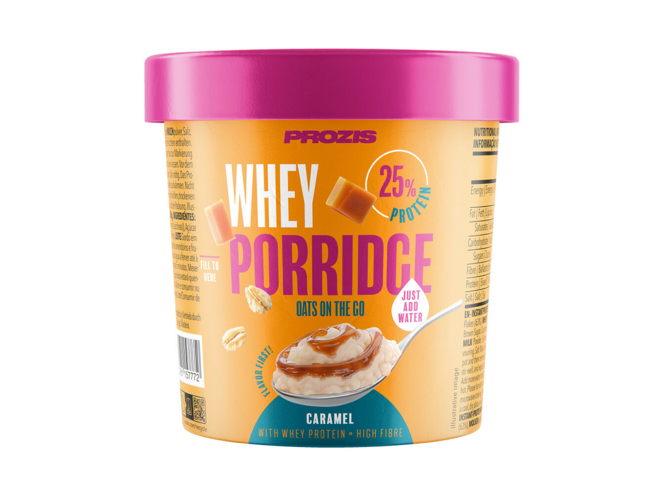PAPAS DE AVEIA COM WHEY PROZIS CARAMELO 60G