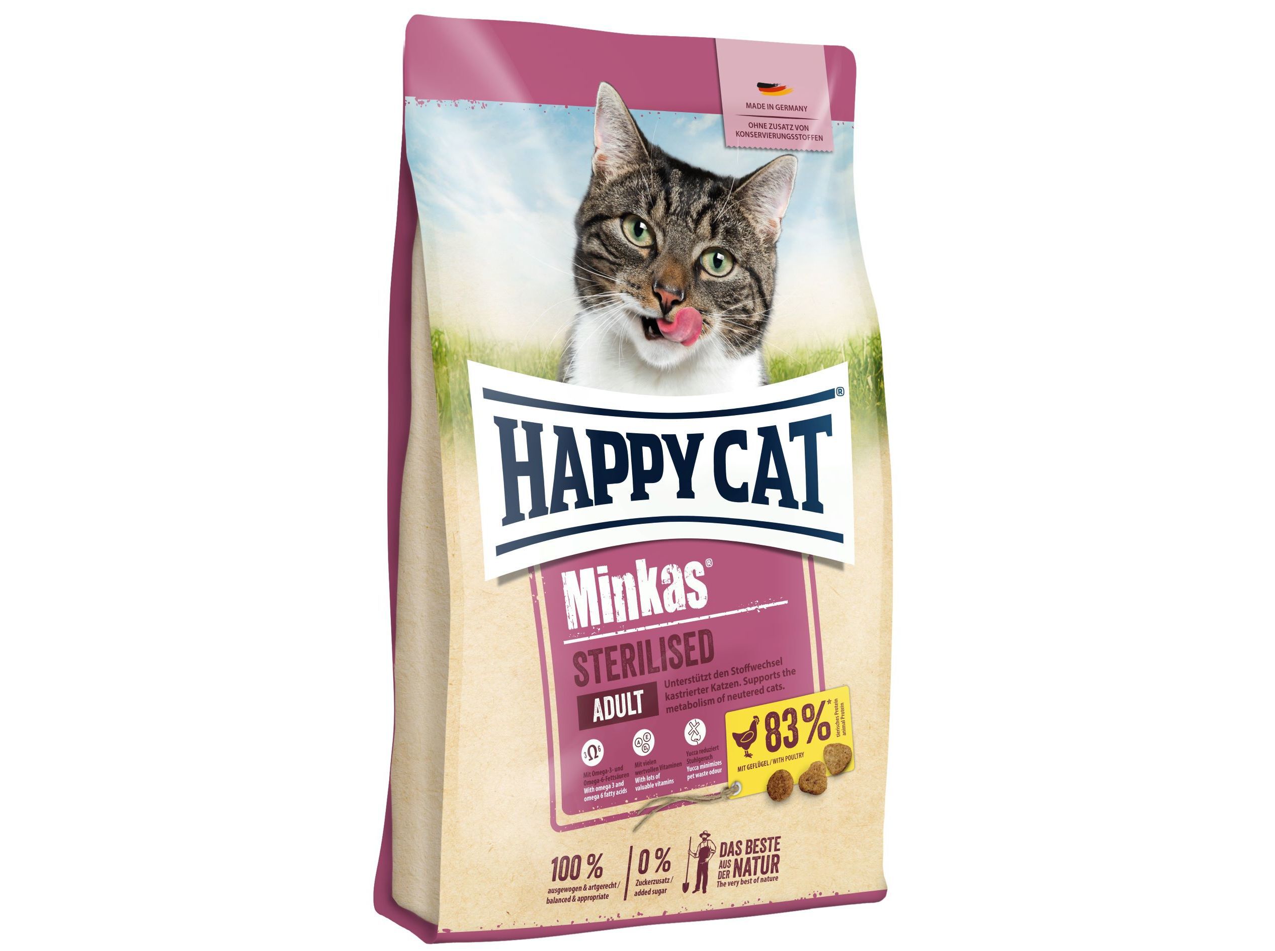 RA&Ccedil;&Atilde;O GATO HAPPY CAT MINKAS ESTERILIZADO 10 KG