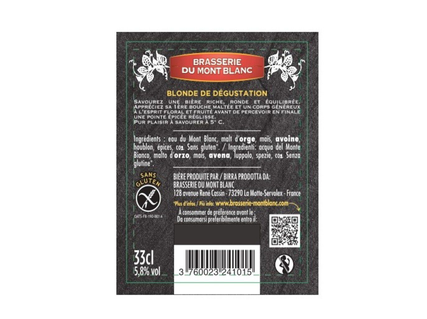 CERVEJA ESTRANGEIRA MONT BLANC BLONDE FRAN&Ccedil;A 0.33L image number 1