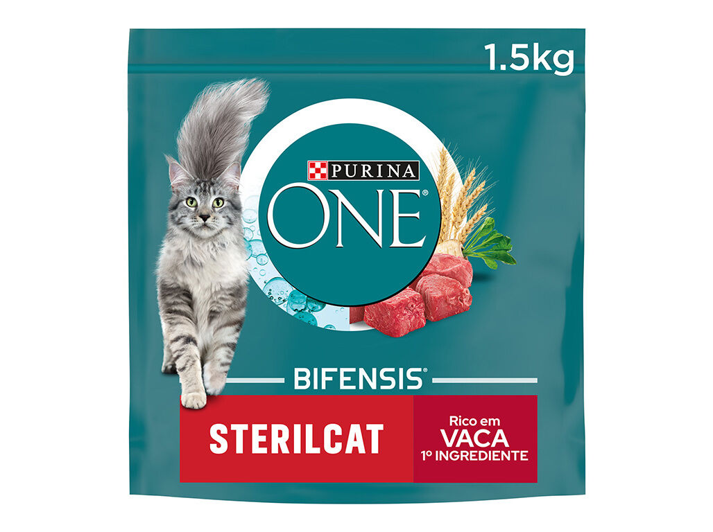 RA&Ccedil;&Atilde;O PARA GATO PURINA ONE ESTERILIZADO COM VACA 1.5KG