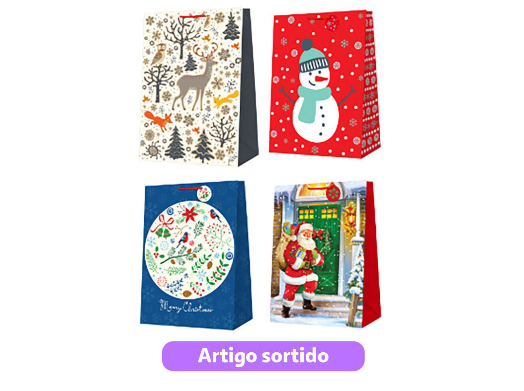 SACO PRESENTE POLEGAR TAMANHO L 10X32X45CM MODELOS SORTIDOS image number 0