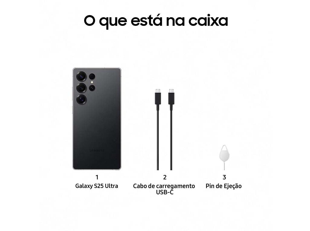 SMARTPHONE SAMSUNG GALAXY S25 ULTRA 256GB PRETO TIT&Acirc;NIO image number 1