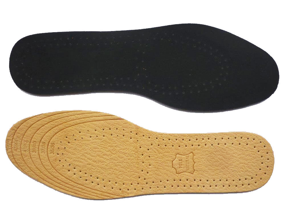 PALMILHA DOM P&Eacute; COURO NATURAL ADULTO MULTI-TAMANHOS 35/45