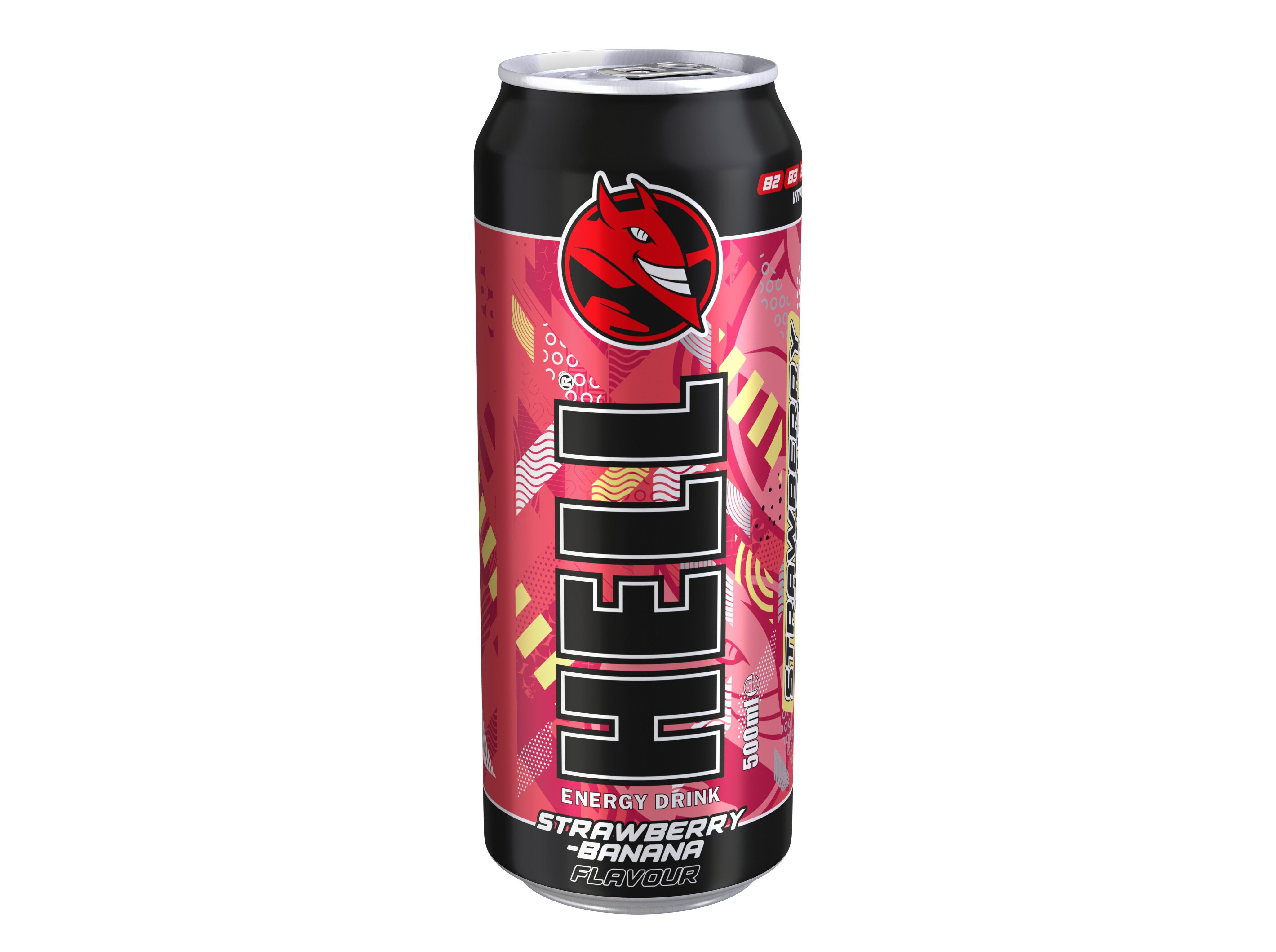 BEBIDA ENERGETICA HELL BANANA MORANGO 500ML (SDR) image number 1