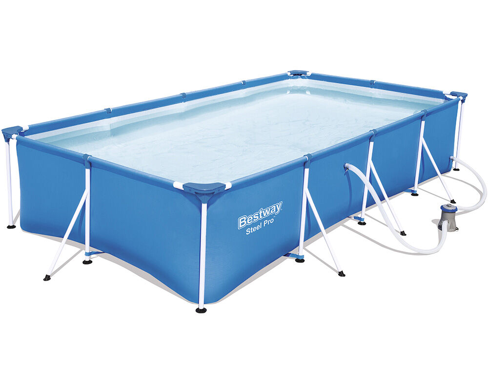 PISCINA RECTANGULAR COM BOMBA DE FILTRO 400X211X81CM