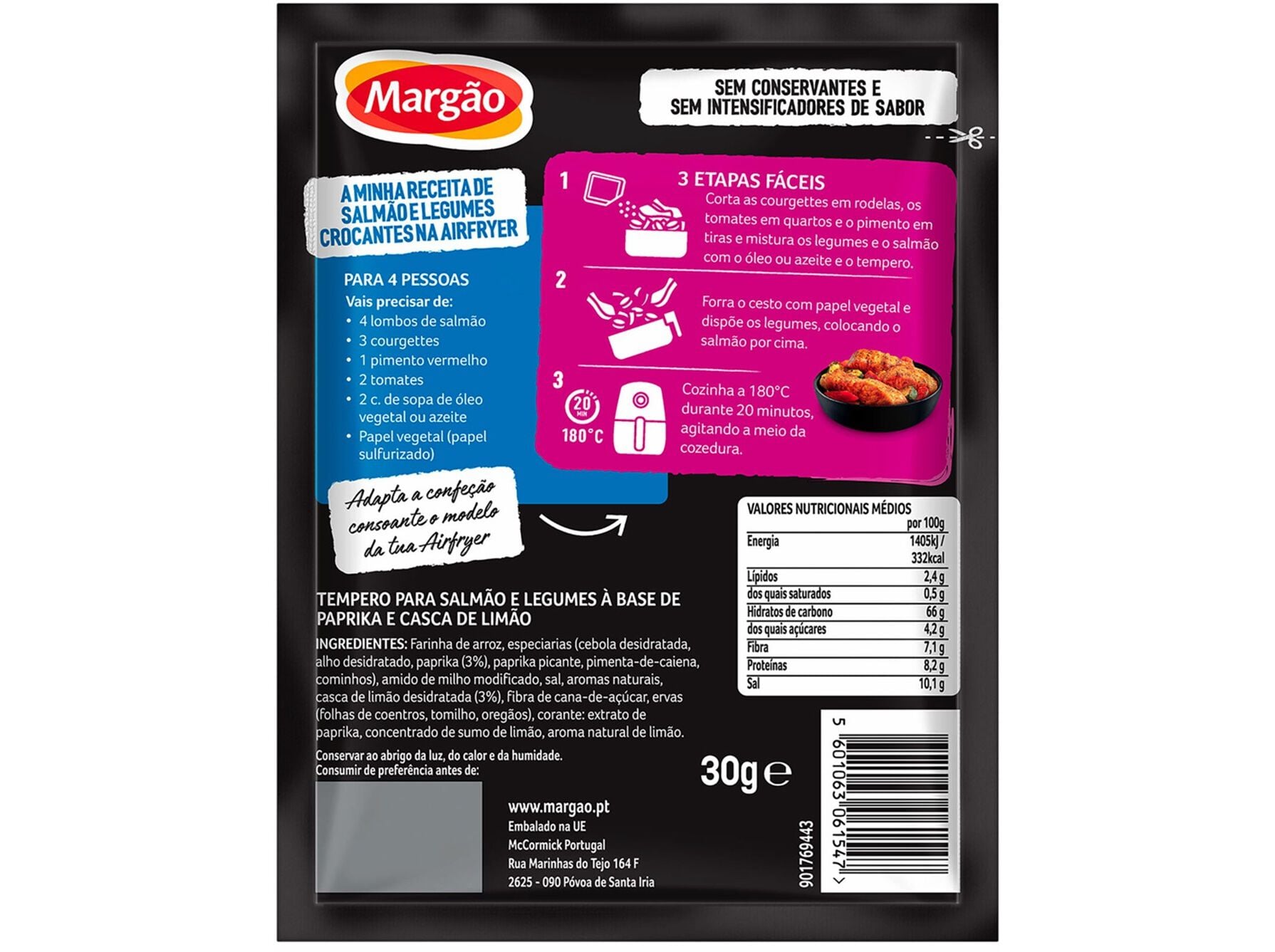 TEMPERO MARG&Atilde;O SALM&Atilde;O AIR FRY 30G image number 2