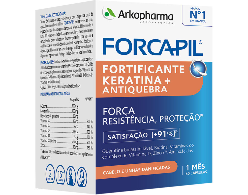 SUPLEMENTO ARKOPHARMA FORCAPIL FORTI KERATI+ 60CAPS image number 0