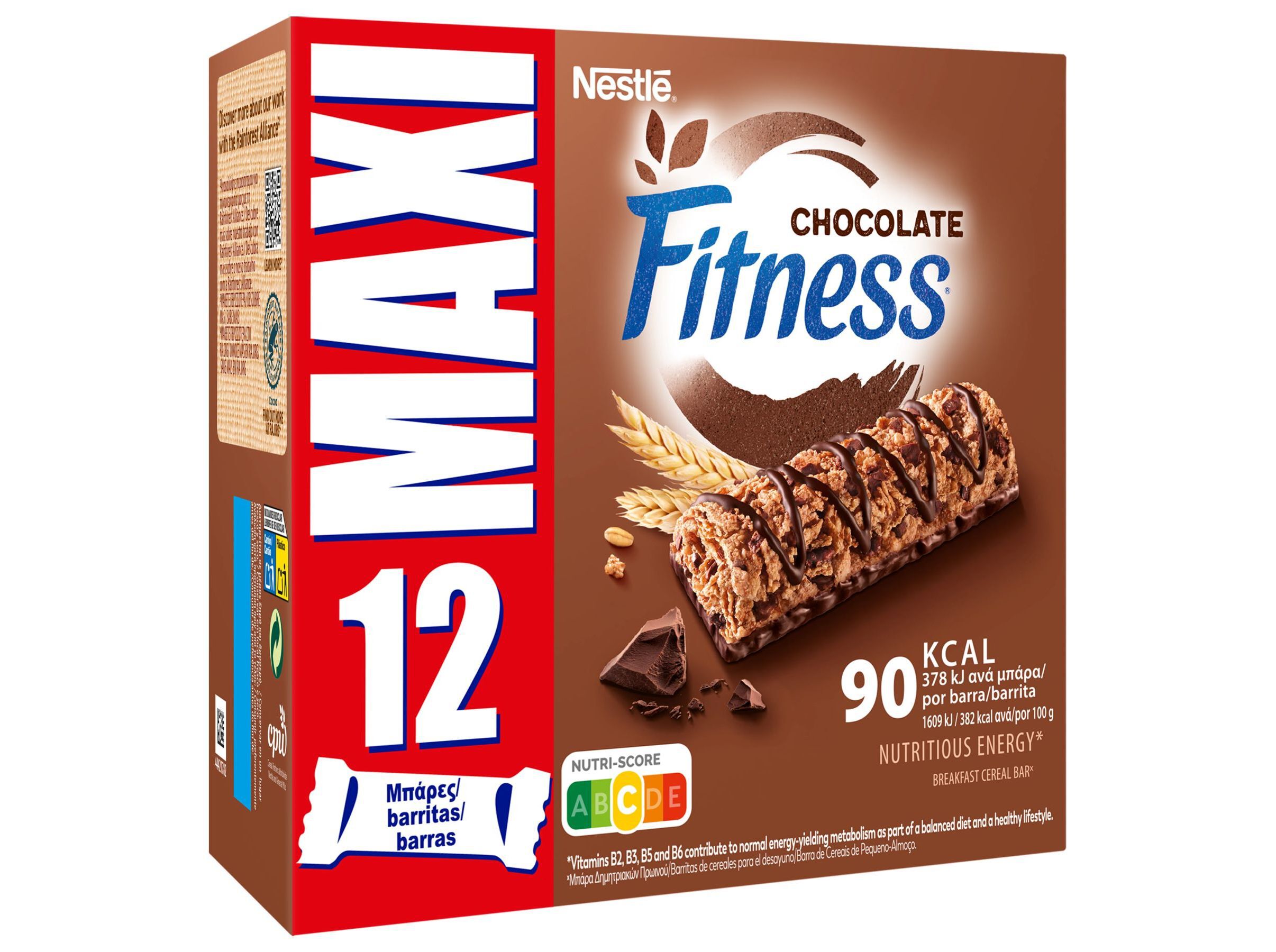 BARRAS CEREAIS FITNESS CHOCOLATE MAXI 12X23.5G image number 0